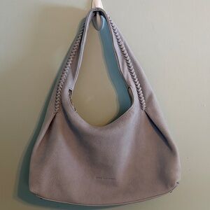 Aimee Kestenberg light blue nubuck shoulder bag